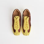 The Dual Stride Red Satin Suede Casual Sneakers