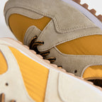 The Dual Stride Yellow Retro Suede & Nylon Athletic Trainers