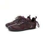 The Dual Stride Burgundy Vintage Trek Retro Trainer Sneakers