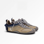 The Dual Stride Khaki Vintage Trek Retro Trainer Sneakers