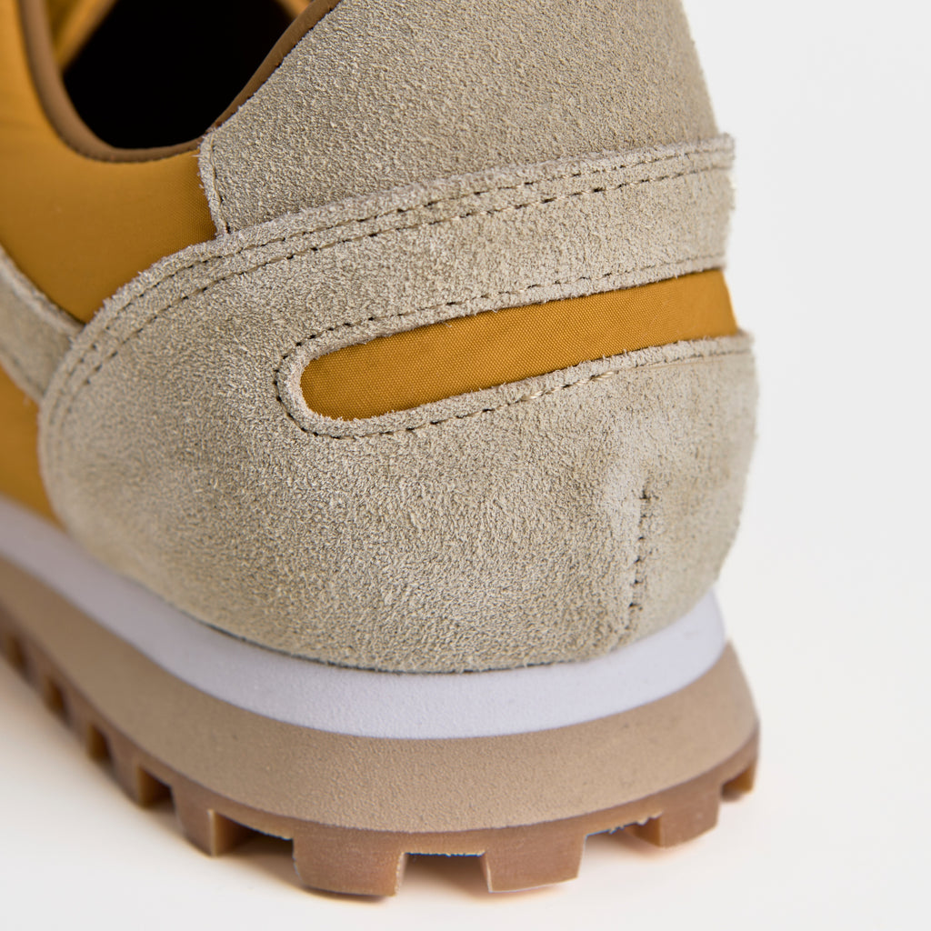 The Dual Stride Yellow Retro Suede & Nylon Athletic Trainers
