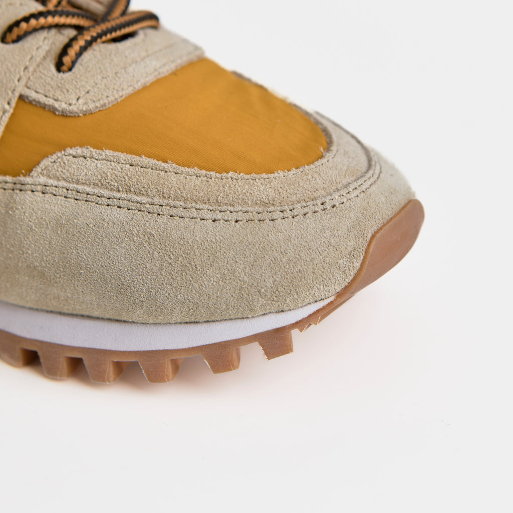 The Dual Stride Yellow Retro Suede & Nylon Athletic Trainers