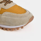 The Dual Stride Yellow Retro Suede & Nylon Athletic Trainers
