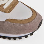 The Dual Stride White Retro Suede & Nylon Athletic Trainers