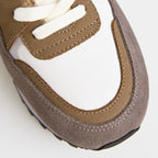 The Dual Stride White Retro Suede & Nylon Athletic Trainers