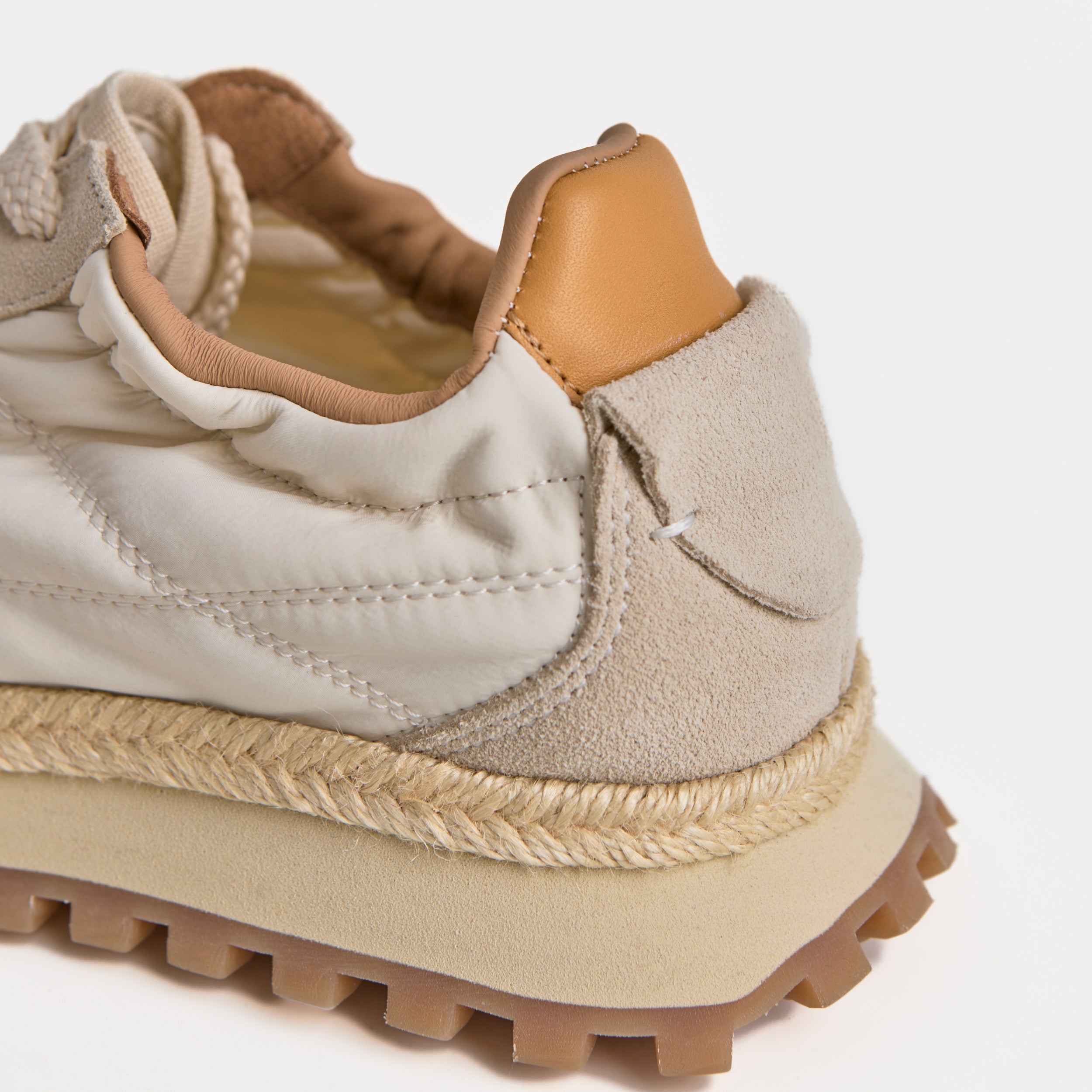 The Dual Stride Cream Urban Nomad Tech-Suede Sneakers