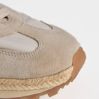 The Dual Stride Cream Urban Nomad Tech-Suede Sneakers