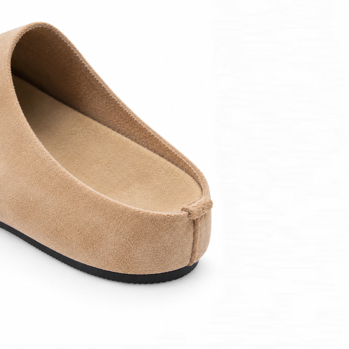 The Dual Stride Beige Suede Slip-On Mules