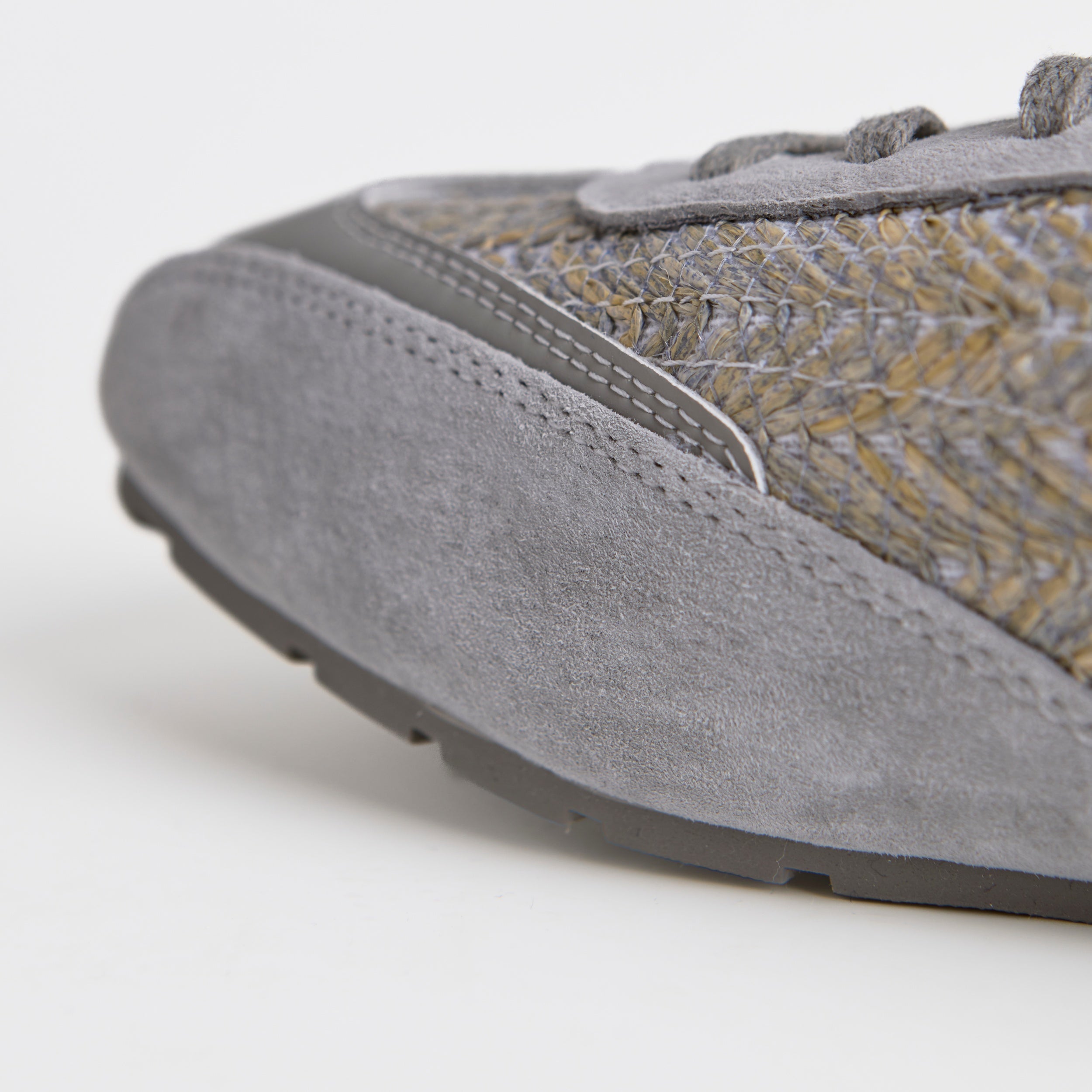 The Dual Stride Gray Woven Pattern Multi-Textured Leisure Trainers