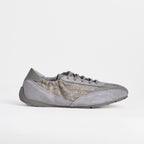 The Dual Stride Gray Woven Pattern Multi-Textured Leisure Trainers