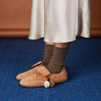 The Dual Stride Women's  Brown Suede Slip-On Trainers