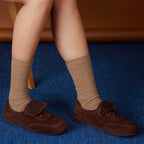 The Dual Stride Women's  Chocolate Brown Suede Slip-On Trainers