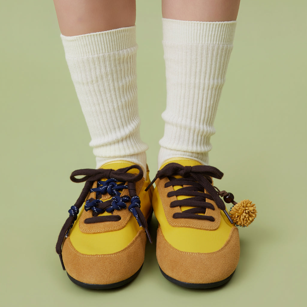 The Dual Stride Women‘s Color-Blocking Light Flat Sneakers