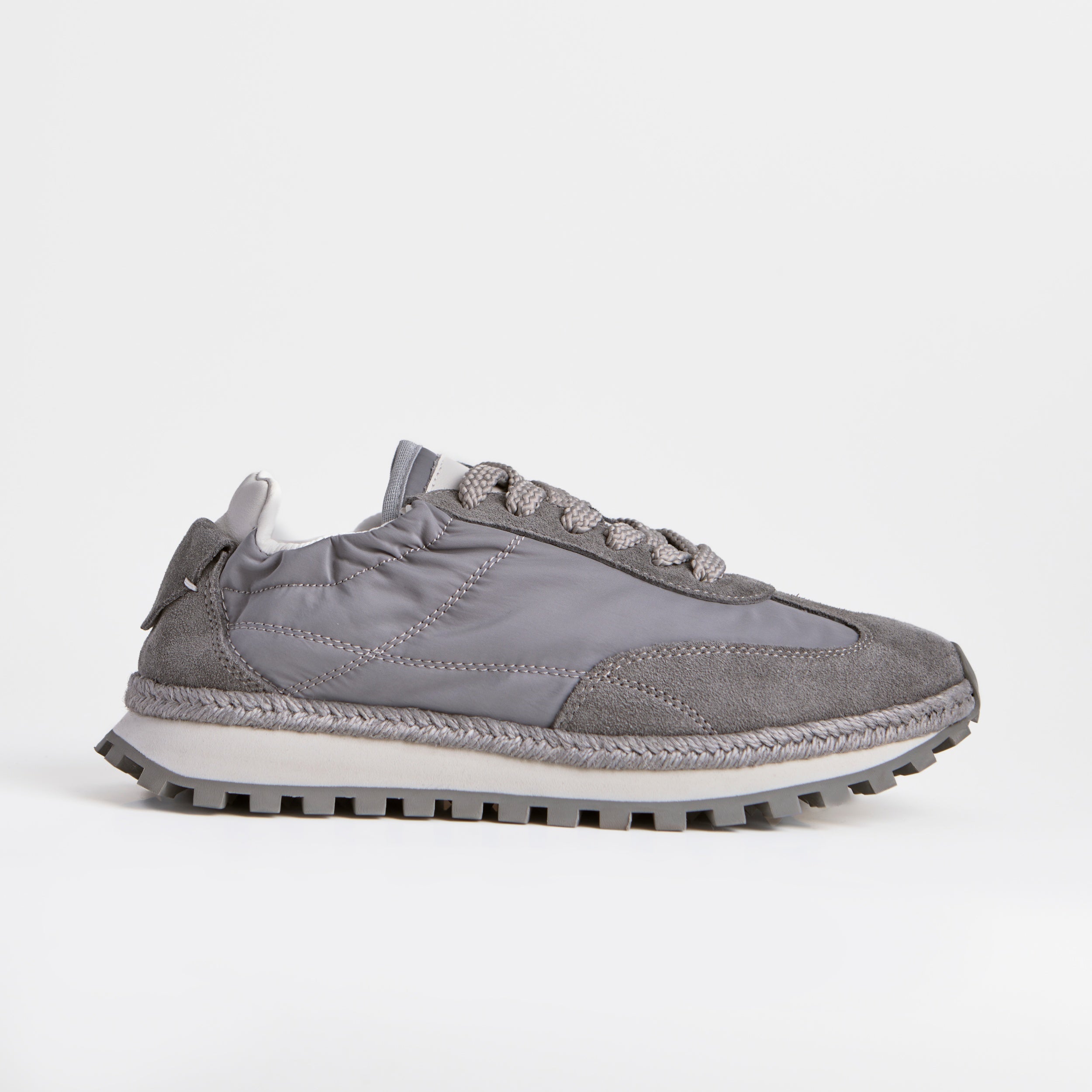 The Dual Stride Grey Urban Nomad Tech-Suede Sneakers