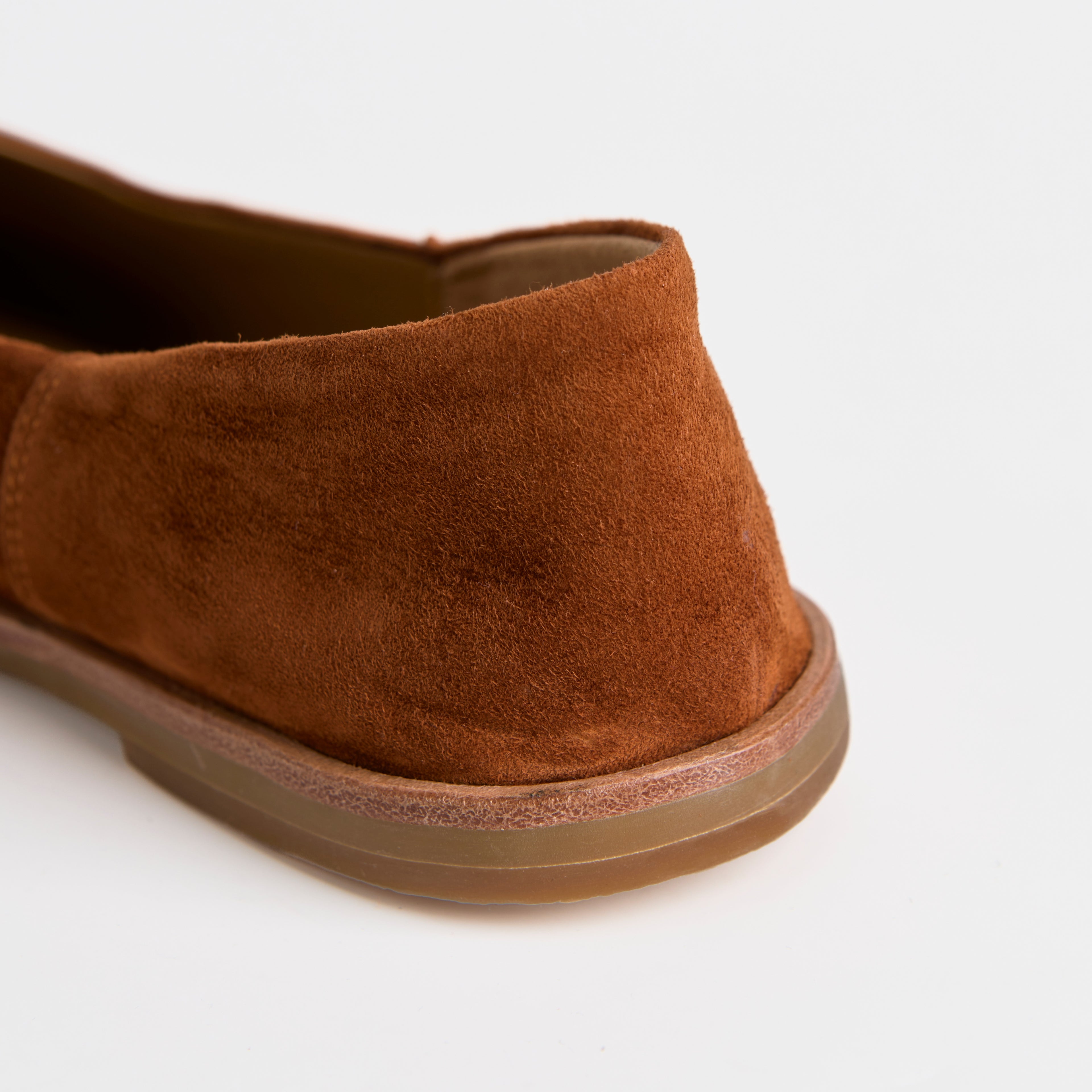 The Dual Stride Orange Minimalist Leather Slip-On Shoes