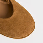 The Dual Stride Brown Suede  Mary Jane Flats