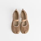 The Dual Stride Beige Tabi Flats