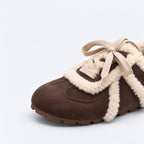 The Dual Stride Women's Dark Brown Cozy Suede Mule Sneakers