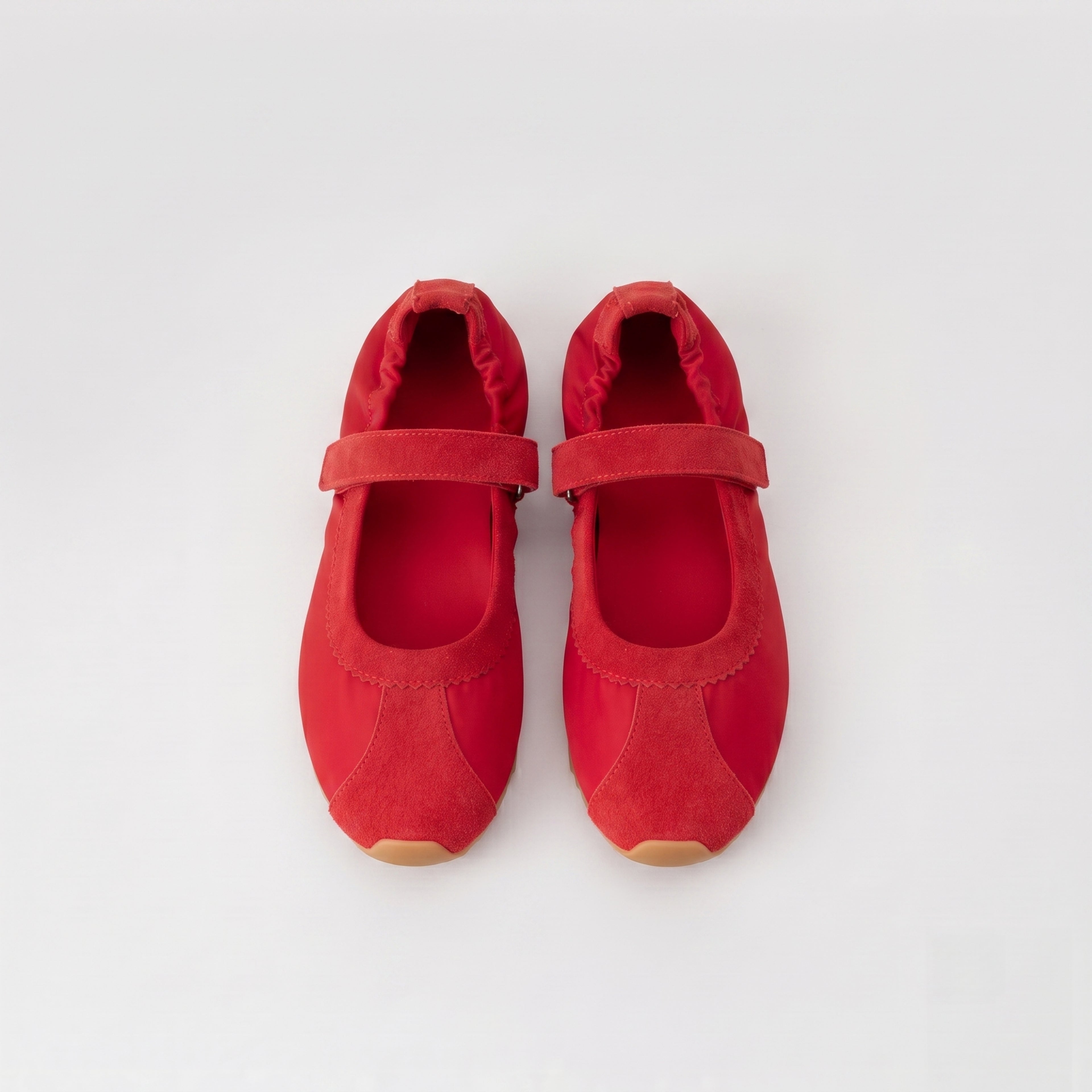 The Dual Stride Red Mary Jane Sneaker Flat