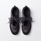 The Dual Stride Women's Black Lace-up Mary Jane Flats