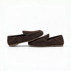 The Dual Stride Chocolate Brown Braided Suede Loafers