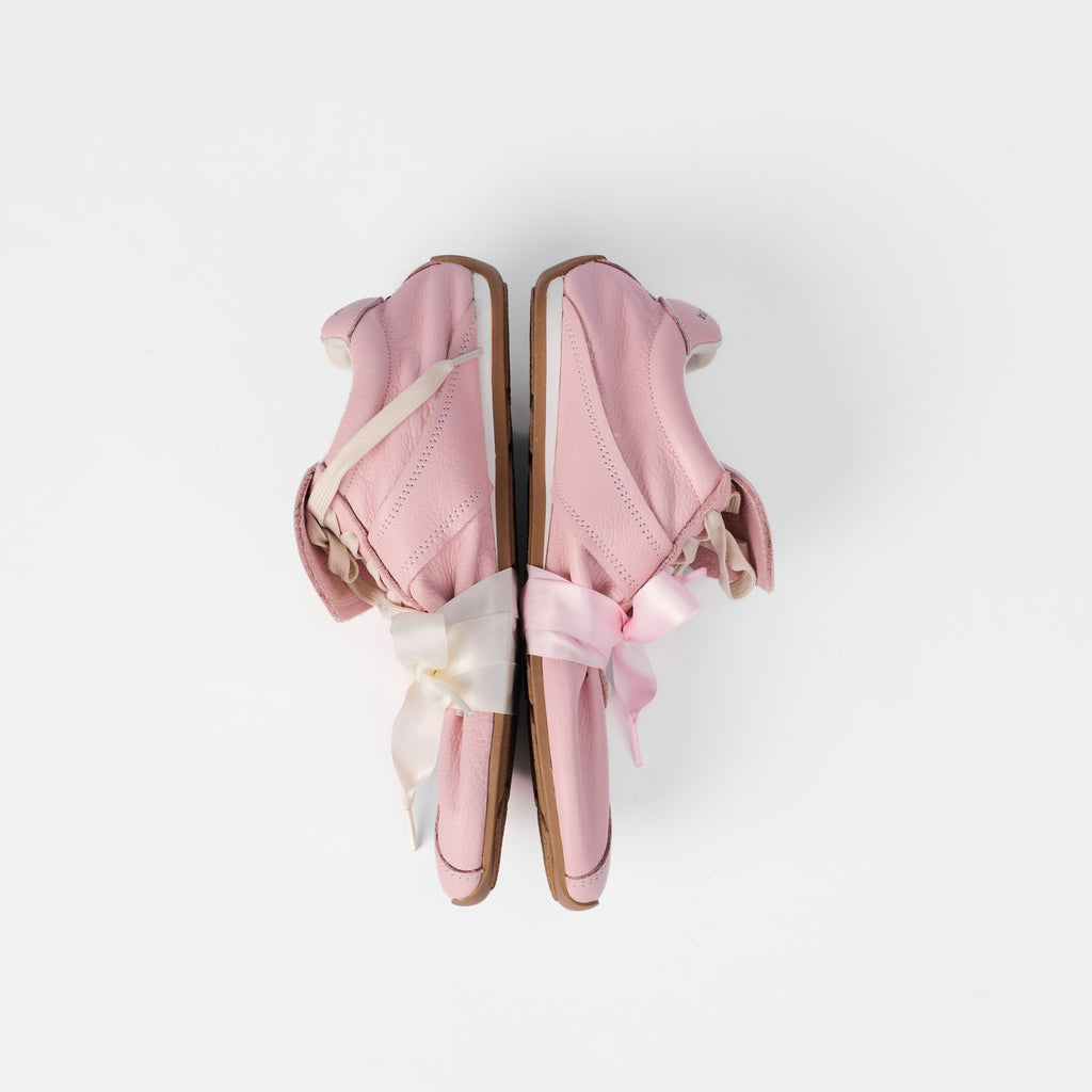 The Dual Stride Women's Genuine Pink Leather Sneakers