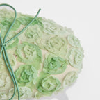 The Dual Stride Green Floral Lace Ballet Flats