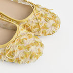 Bailarinas Dual Stride de encaje floral amarillo