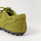 The Dual Stride Olive Green Suede Retro Sneakers