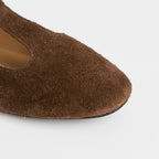 The Dual Stride Chocolate Vintage Suede T-Strap Mary Jane Shoes
