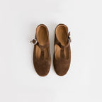 The Dual Stride Chocolate Vintage Suede T-Strap Mary Jane Shoes