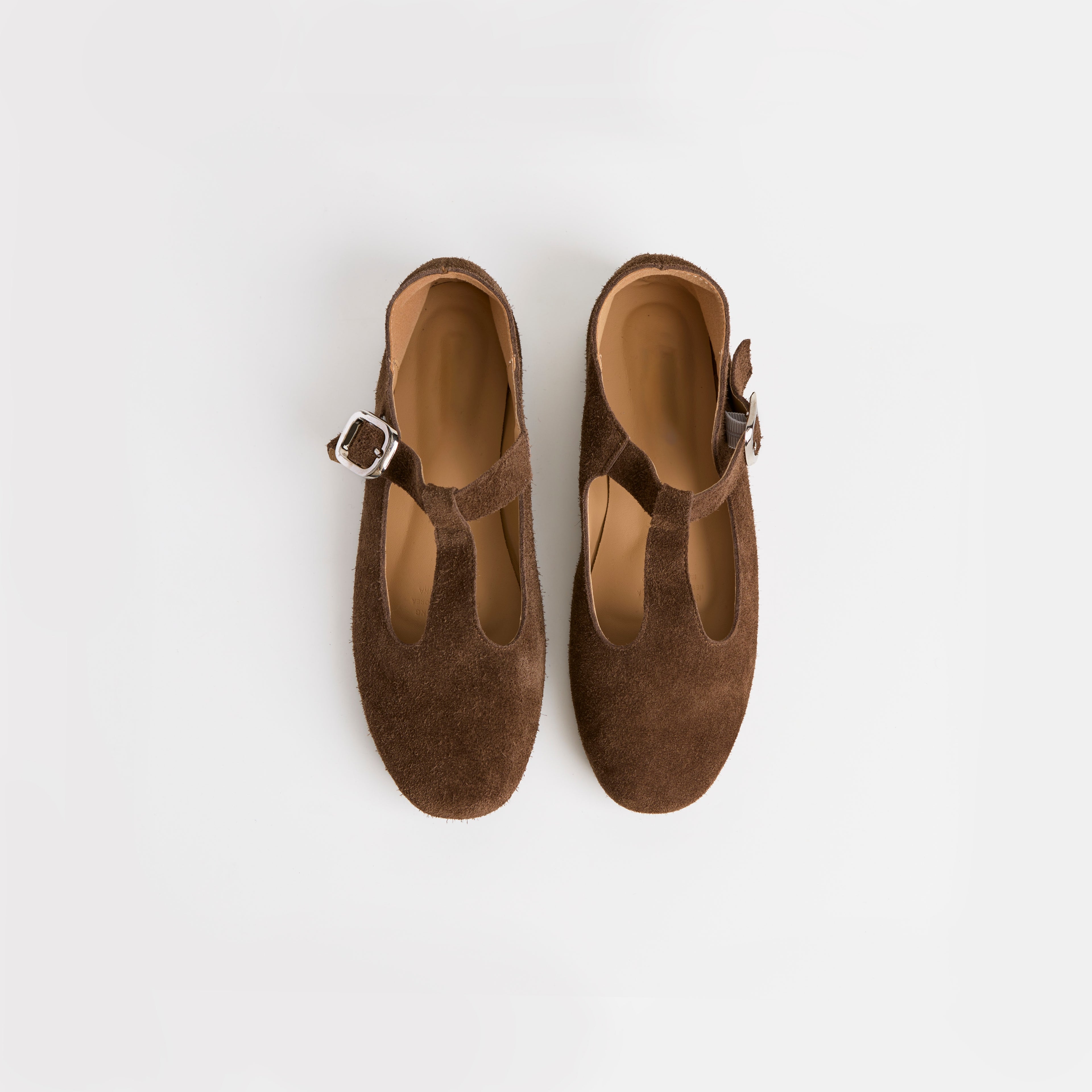 The Dual Stride Chocolate Vintage Suede T-Strap Mary Jane Shoes