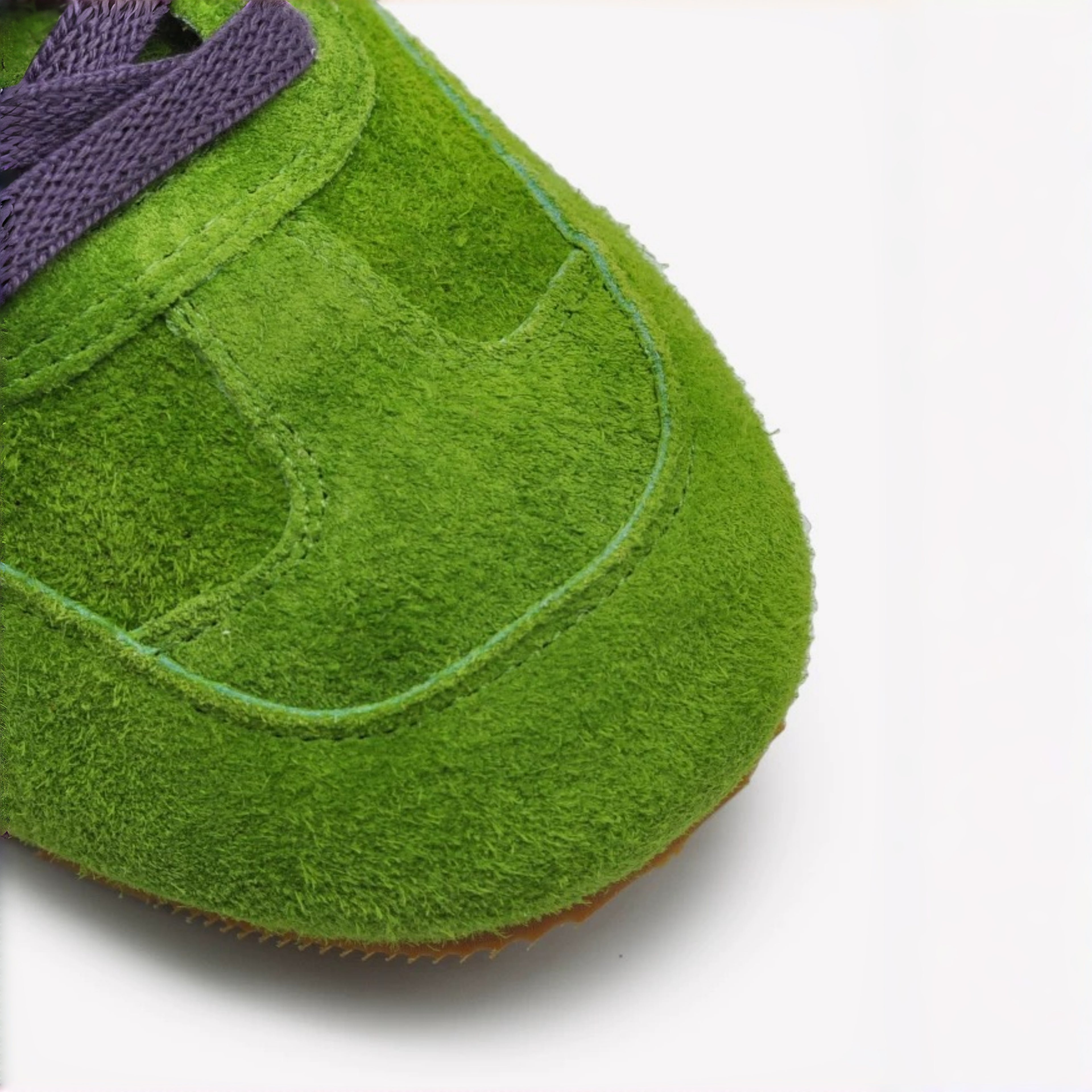 The Dual Stride Men's Green Suede Casual Sneakers