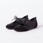 The Dual Stride Women's Black Lace-up Mary Jane Flats