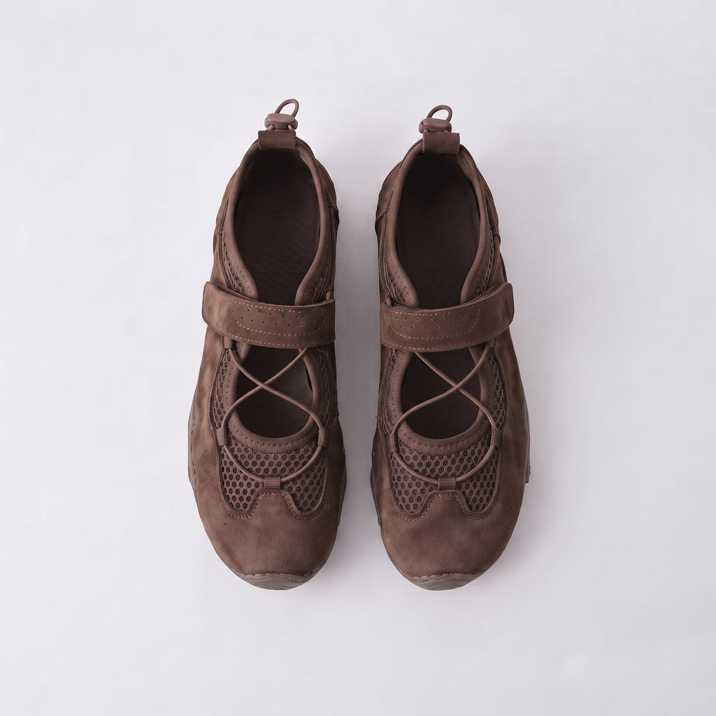 The Dual Stride Brown Mary Jane  Casual Sneakers