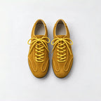 The Dual Stride Yellow Suede Retro Sneakers