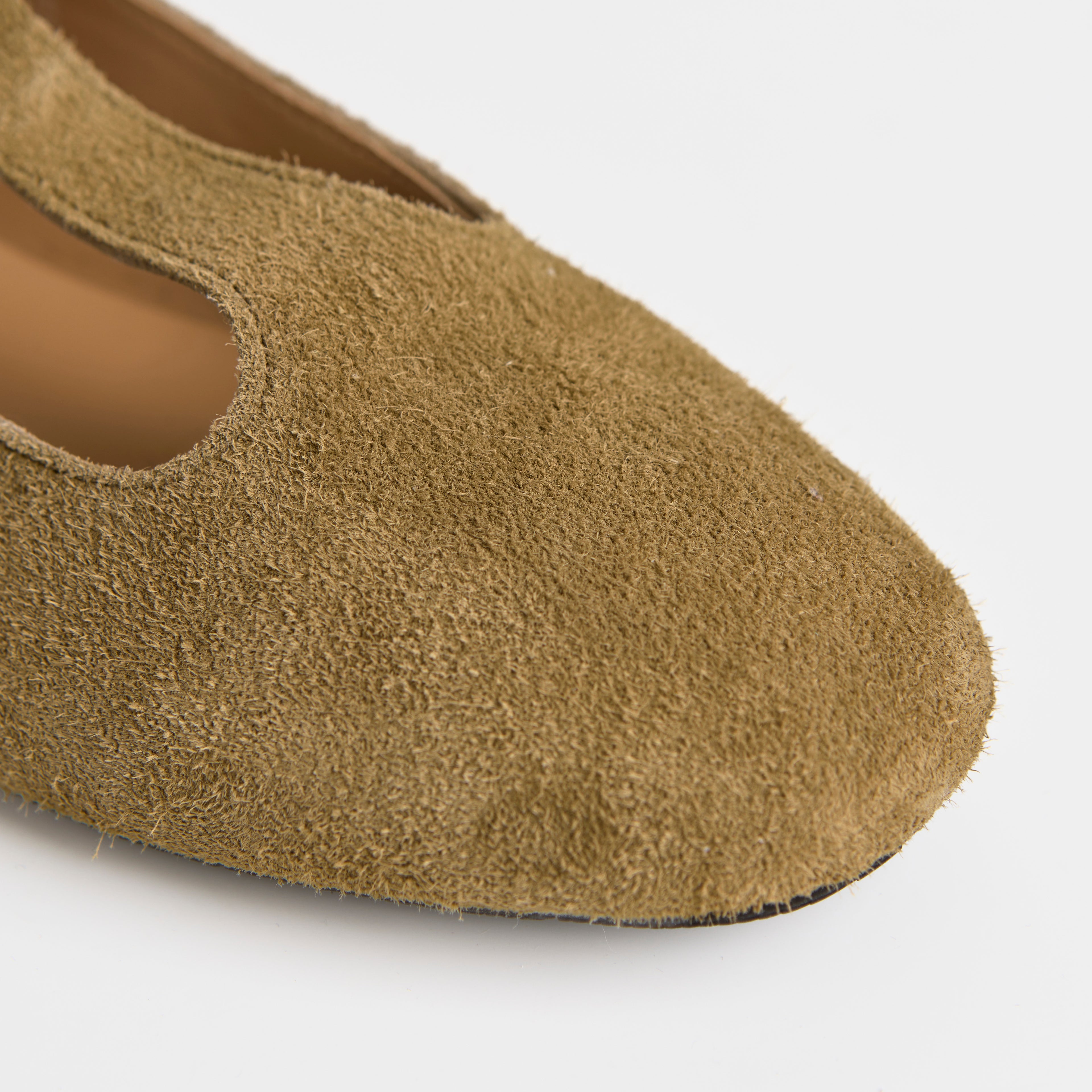 The Dual Stride Khaki Vintage Suede T-Strap Mary Jane Shoes