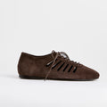The Dual Stride Chocolate Verona Cutout Oxford Flat