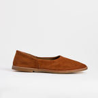 The Dual Stride Orange Minimalist Leather Slip-On Shoes