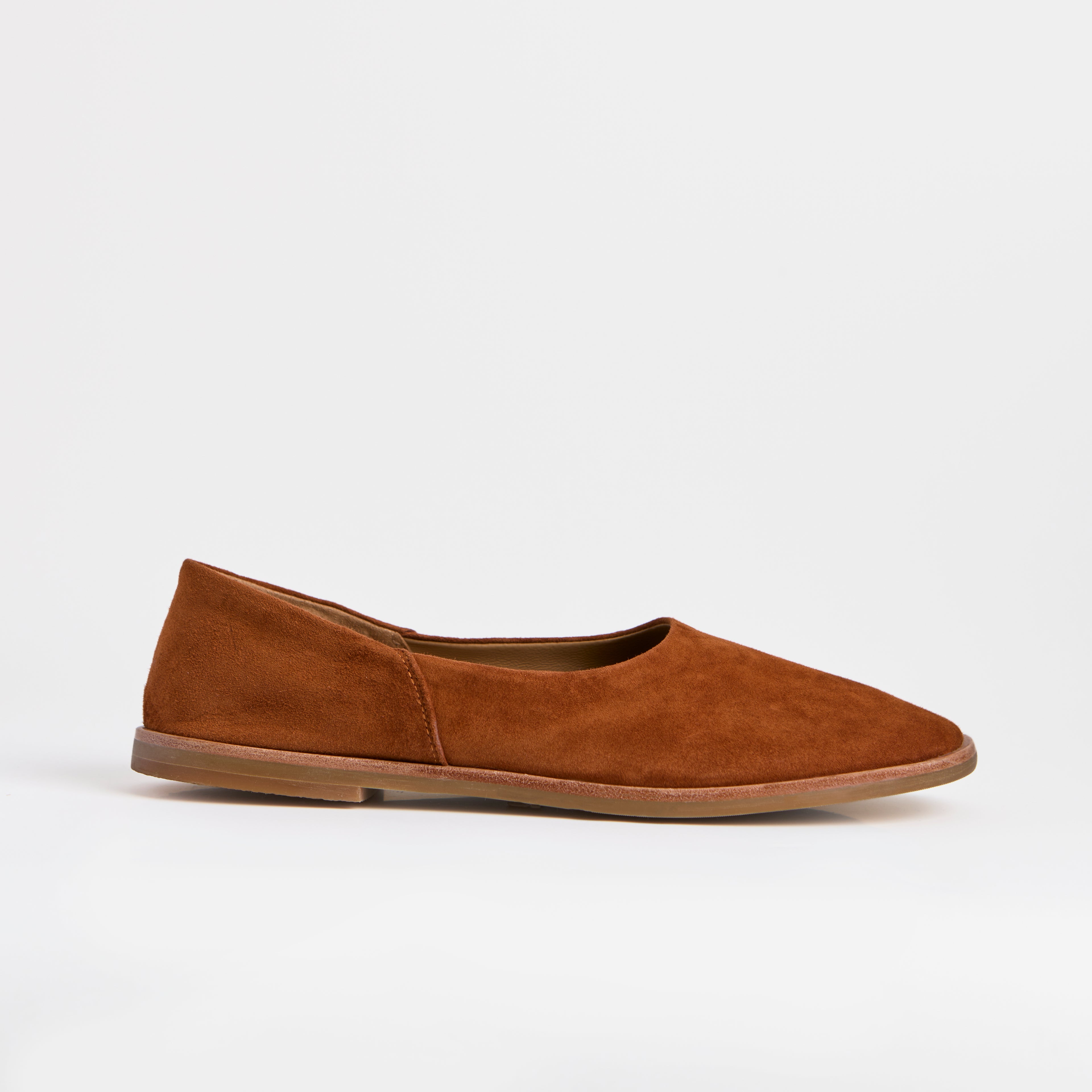 The Dual Stride Orange Minimalist Leather Slip-On Shoes