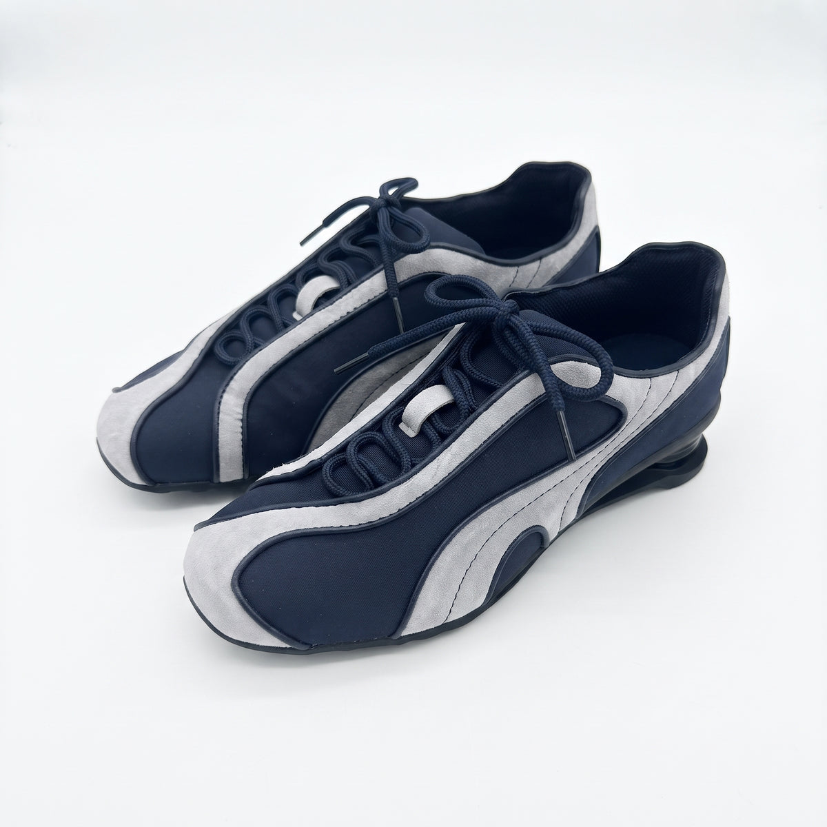 The Dual Stride Vintage Color‑Block Lace‑Up Women Sneakers