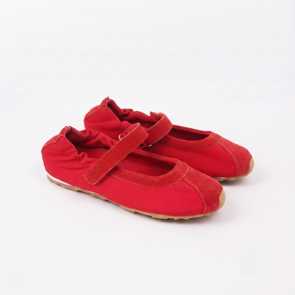 The Dual Stride Red Mary Jane Sneaker Flat