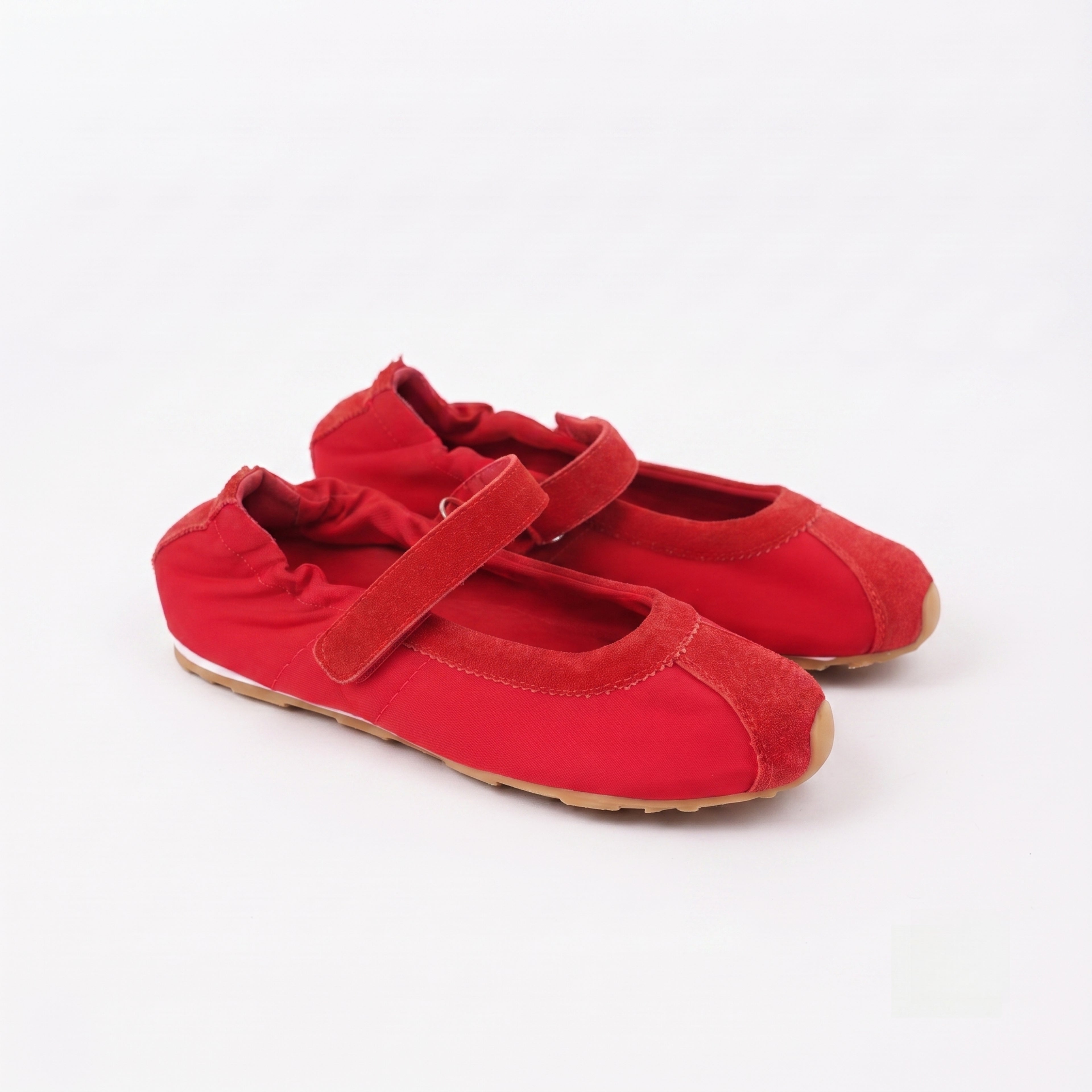 The Dual Stride Red Mary Jane Sneaker Flat