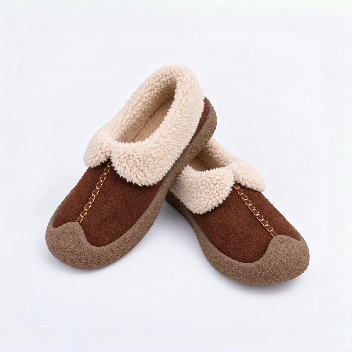 The Dual Stride Cozy Fleece Slip-On Shoes