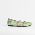 The Dual Stride Green Floral Lace Mary Janes