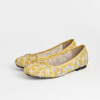 Bailarinas Dual Stride de encaje floral amarillo