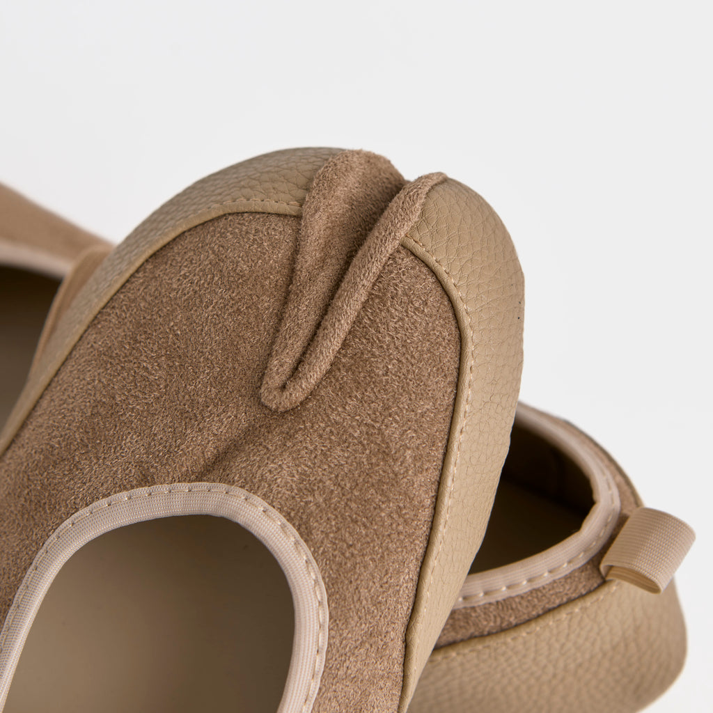 The Dual Stride Beige Tabi Flats