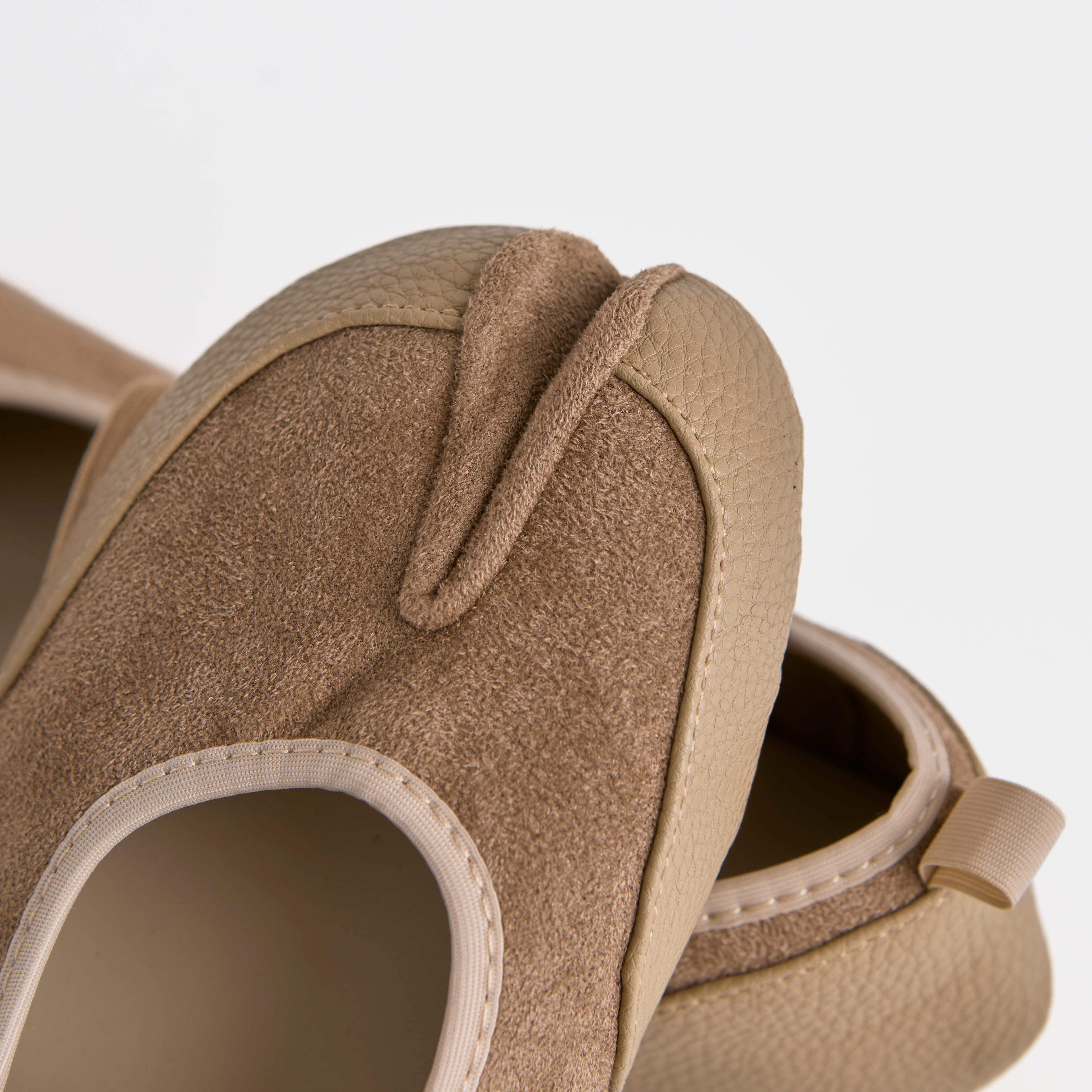 The Dual Stride Beige Tabi Flats