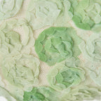 The Dual Stride Green Floral Lace Ballet Flats