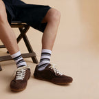 The Dual Stride Men‘s Classic Chocolate Brown Suede Retro Runner